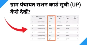 gram panchayat ration card suchi up kaise dekhe